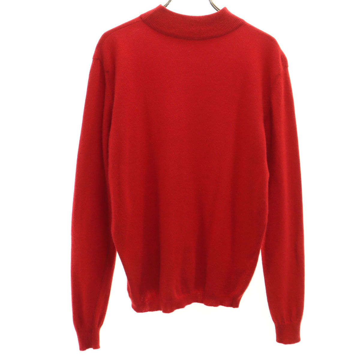 BALLANTYNE バランタイン スコットランド製 カシミヤ100% 長袖 セーター 4 レッド ニット メンズ
