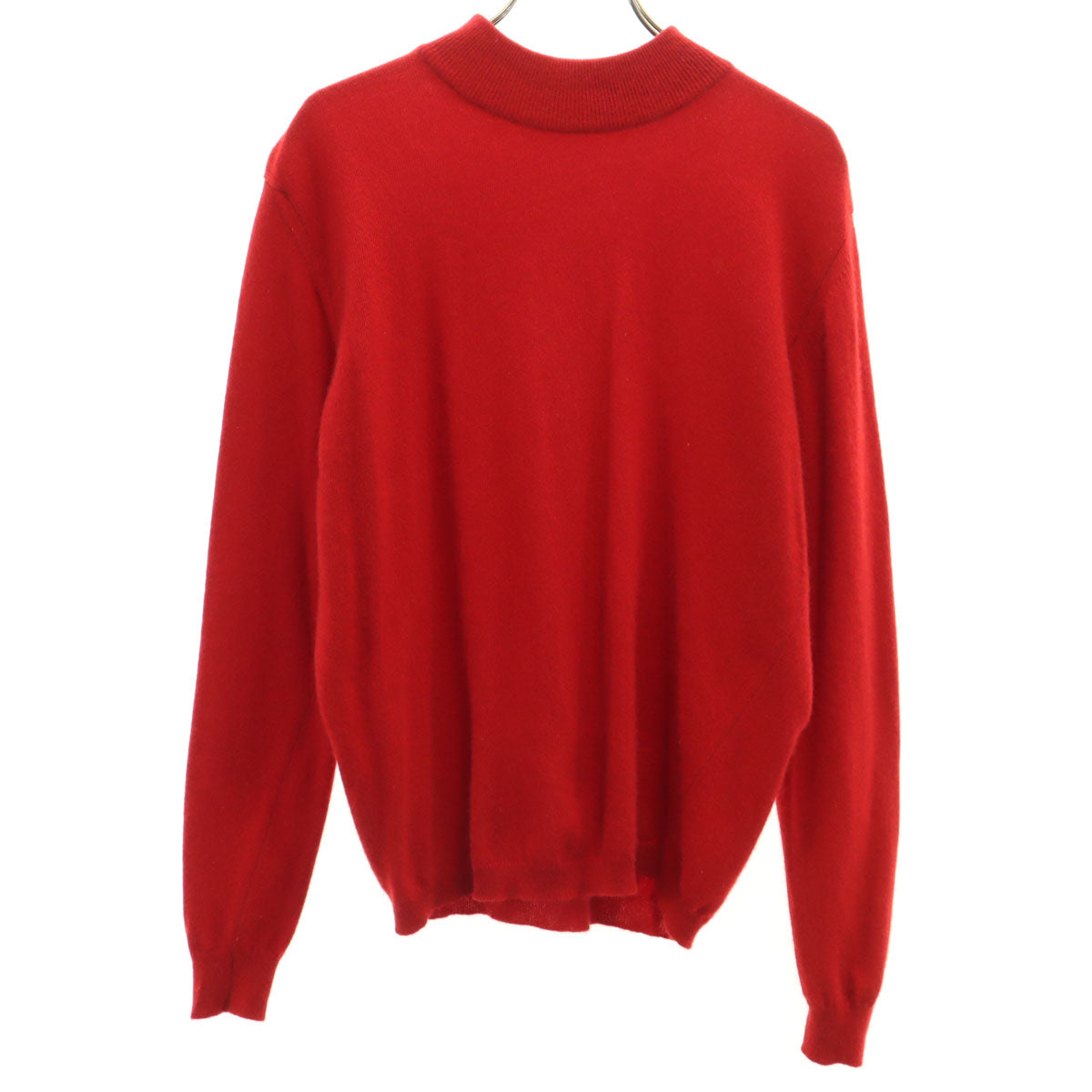 BALLANTYNE バランタイン スコットランド製 カシミヤ100% 長袖 セーター 4 レッド ニット メンズ