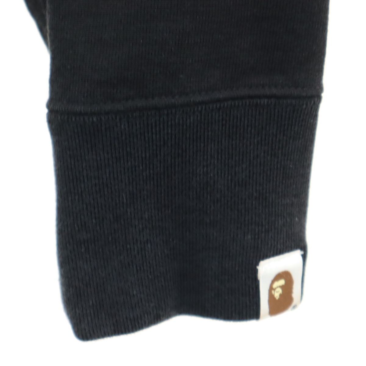 A BATHING APE アベイシングエイプ 日本製 長袖 スウェット ジップパーカー S ブラック レディース