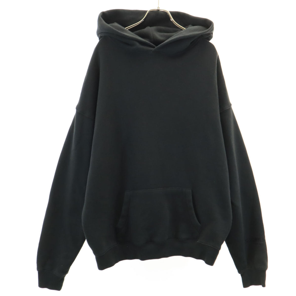 ESSENTIALS エッセンシャルズ バックロゴ 長袖 スウェットパーカー M ブラック 裏起毛 メンズ