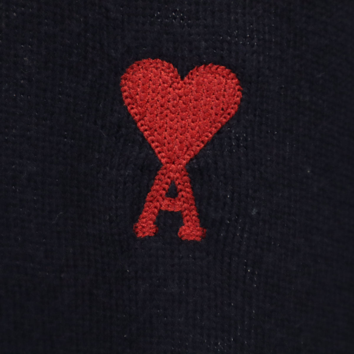 ami アミ ポルトガル製 長袖 タートルネック セーター L ネイビー ニット メンズ