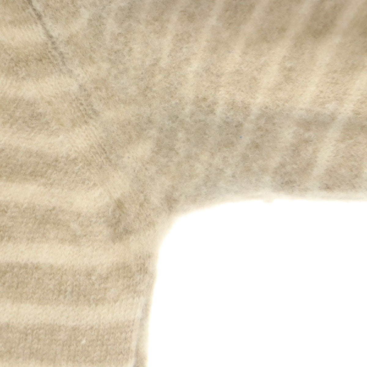 MARTIN MARGIELA マルタンマルジェラ 10 ボーダー柄 長袖 Vネック セーター L ベージュ ニット メンズ