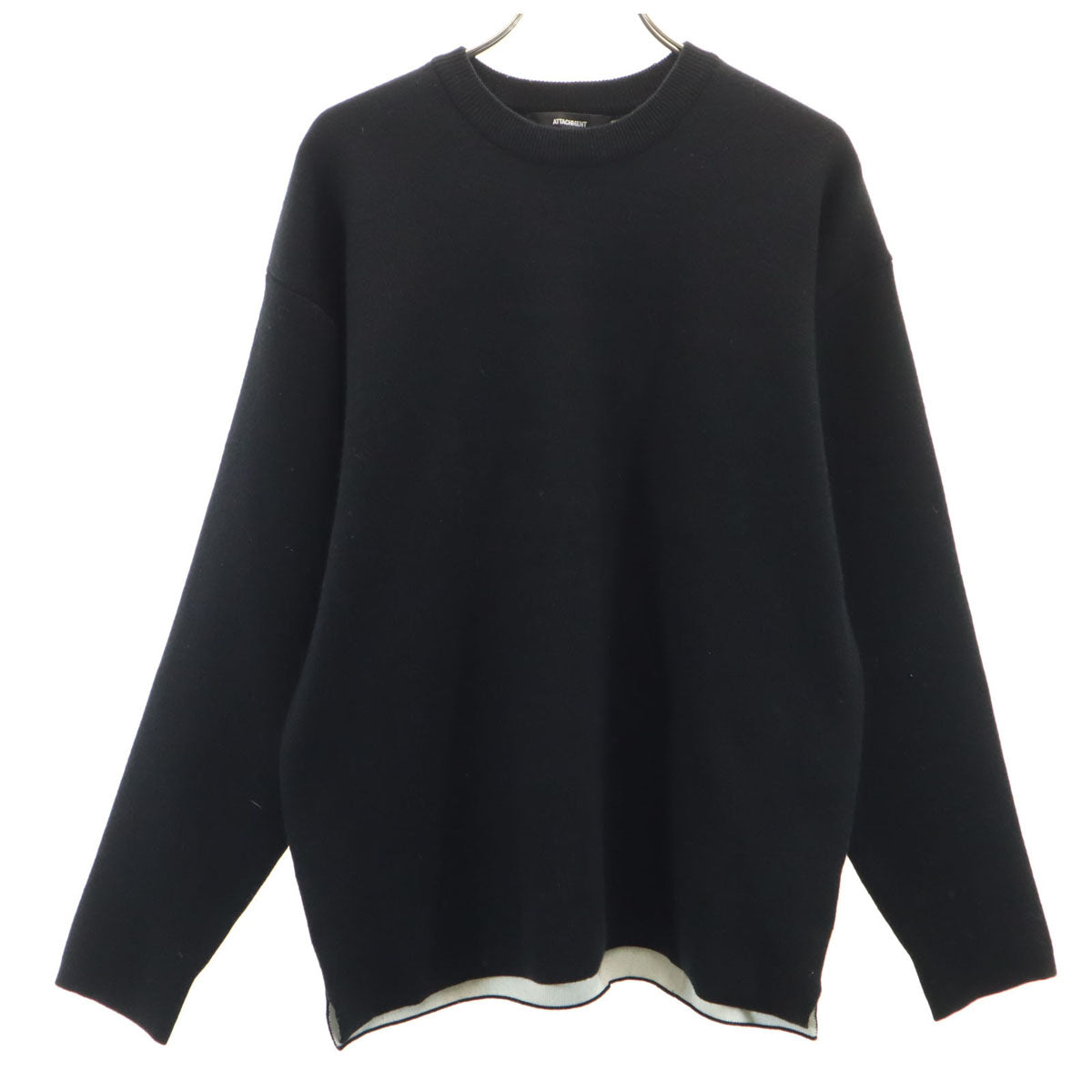 ATTACHMENT アタッチメント ウール 長袖 ニット 1 ブラック メンズ