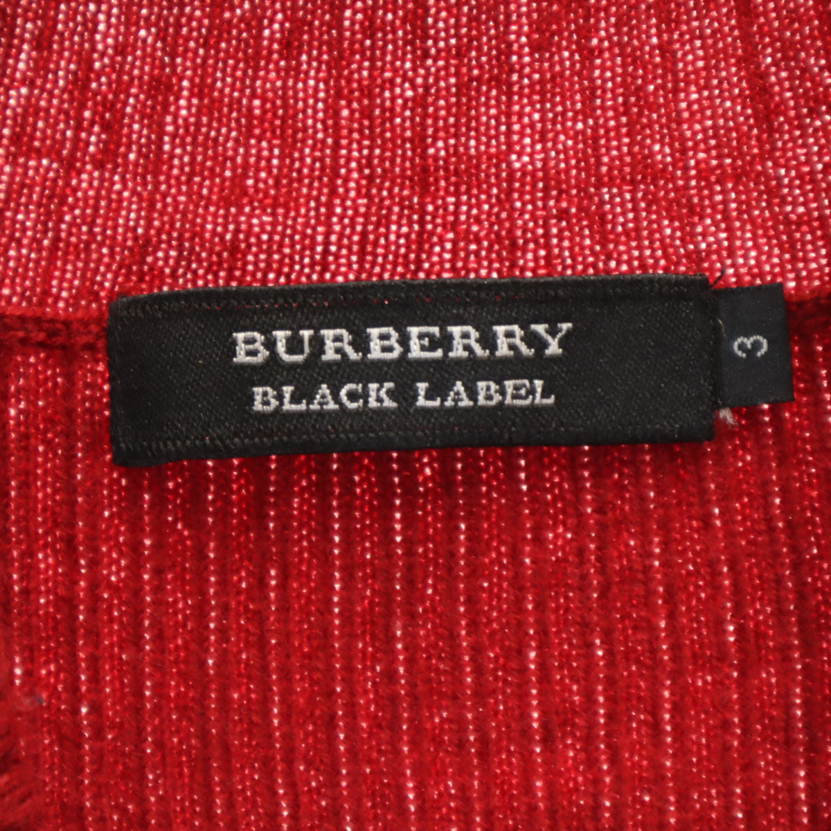 BURBERRY BLACK LABEL バーバリーブラックレーベル 長袖 ニット 3 レッド 三陽商会 レディース