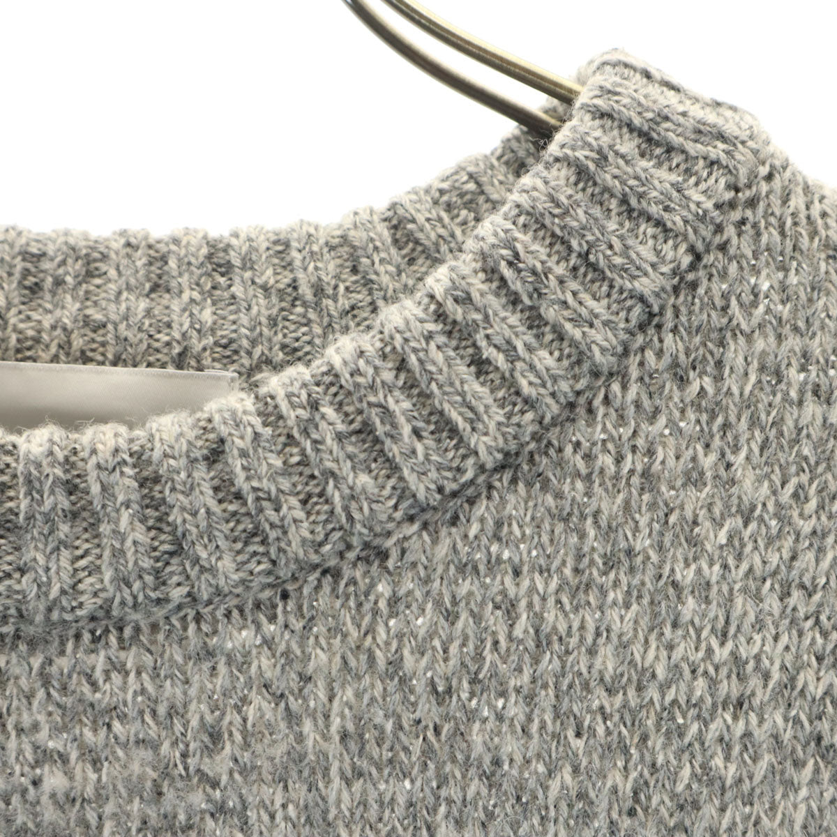 MACKINTOSH PHILOSOPHY マッキントッシュフィロソフィー ウールシルクブレンド 長袖 ニット 38 グレー メンズ