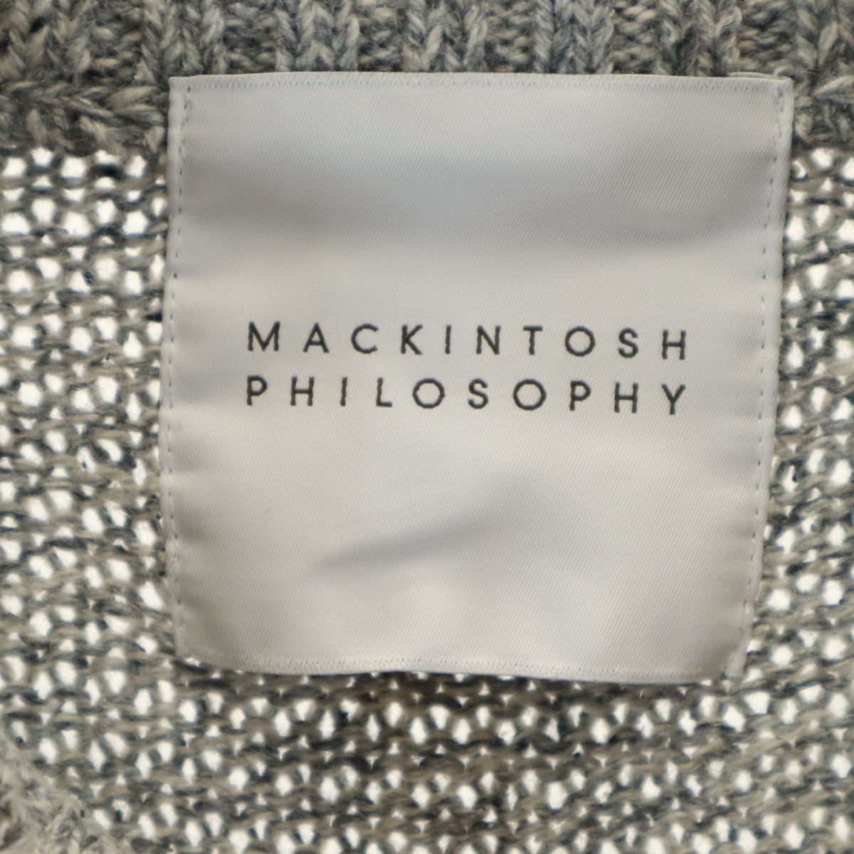 MACKINTOSH PHILOSOPHY マッキントッシュフィロソフィー ウールシルクブレンド 長袖 ニット 38 グレー メンズ