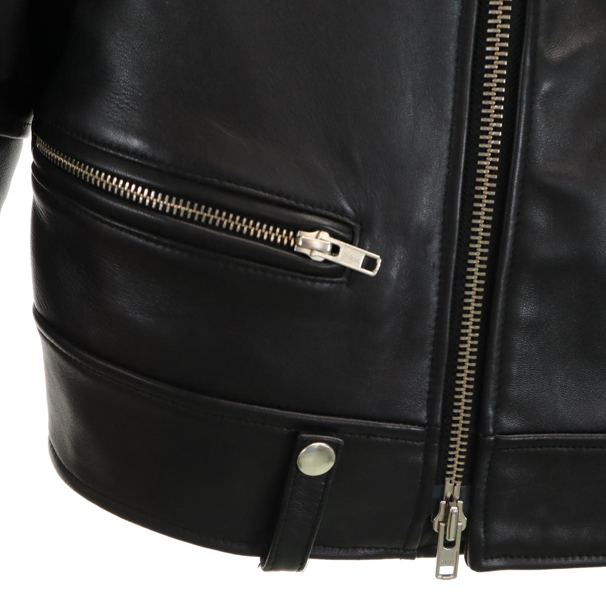 URBAN RESEARCH SONNY LABEL アーバンリサーチ サニーレーベル 羊革レザー ダブルライダースジャケット 38 ブラック レディース