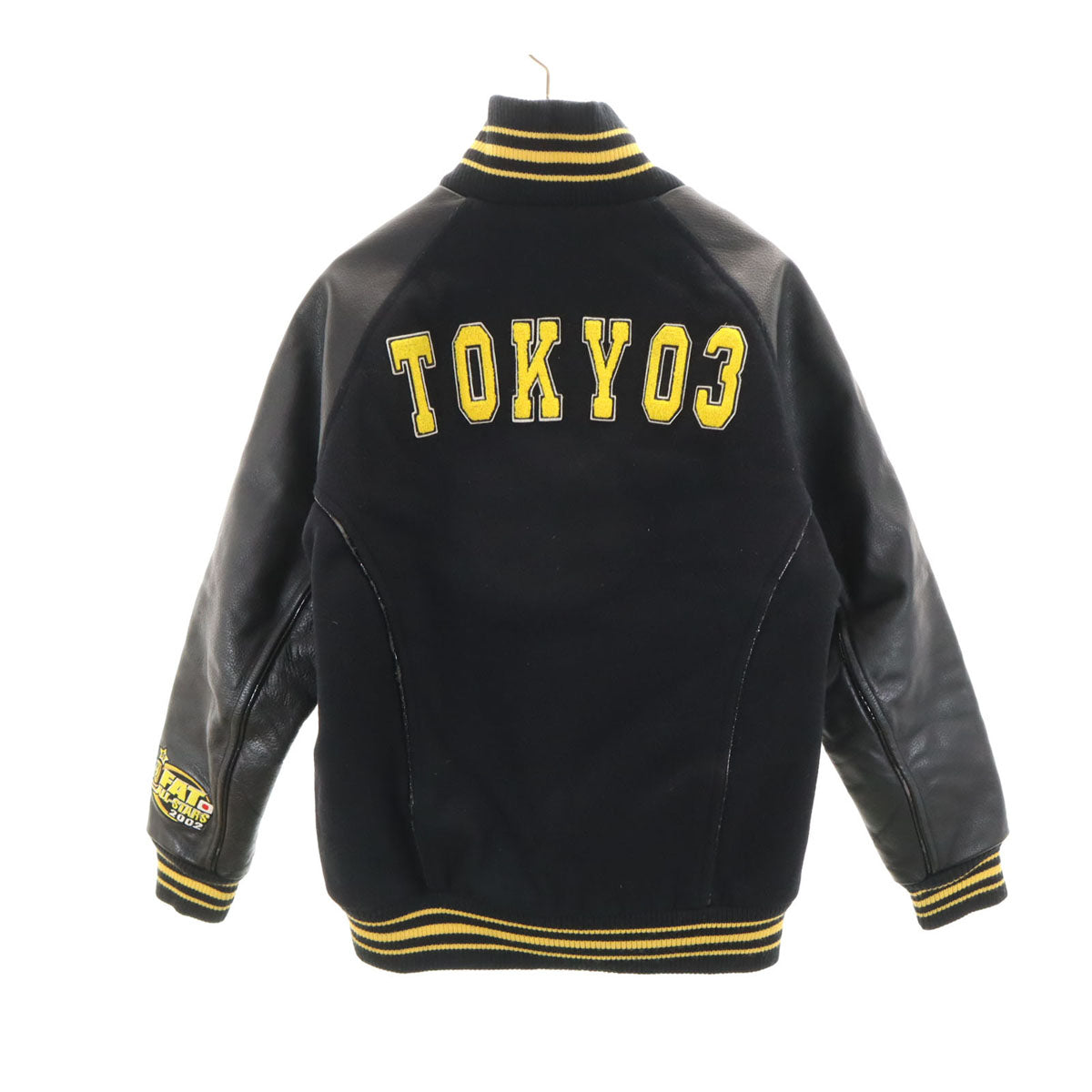 FAT エフエイティー アームレザー切替 スタジャン FAT ブラック メンズ