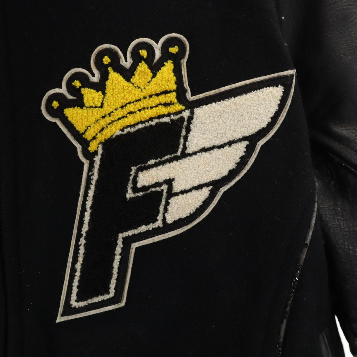 FAT エフエイティー アームレザー切替 スタジャン FAT ブラック メンズ