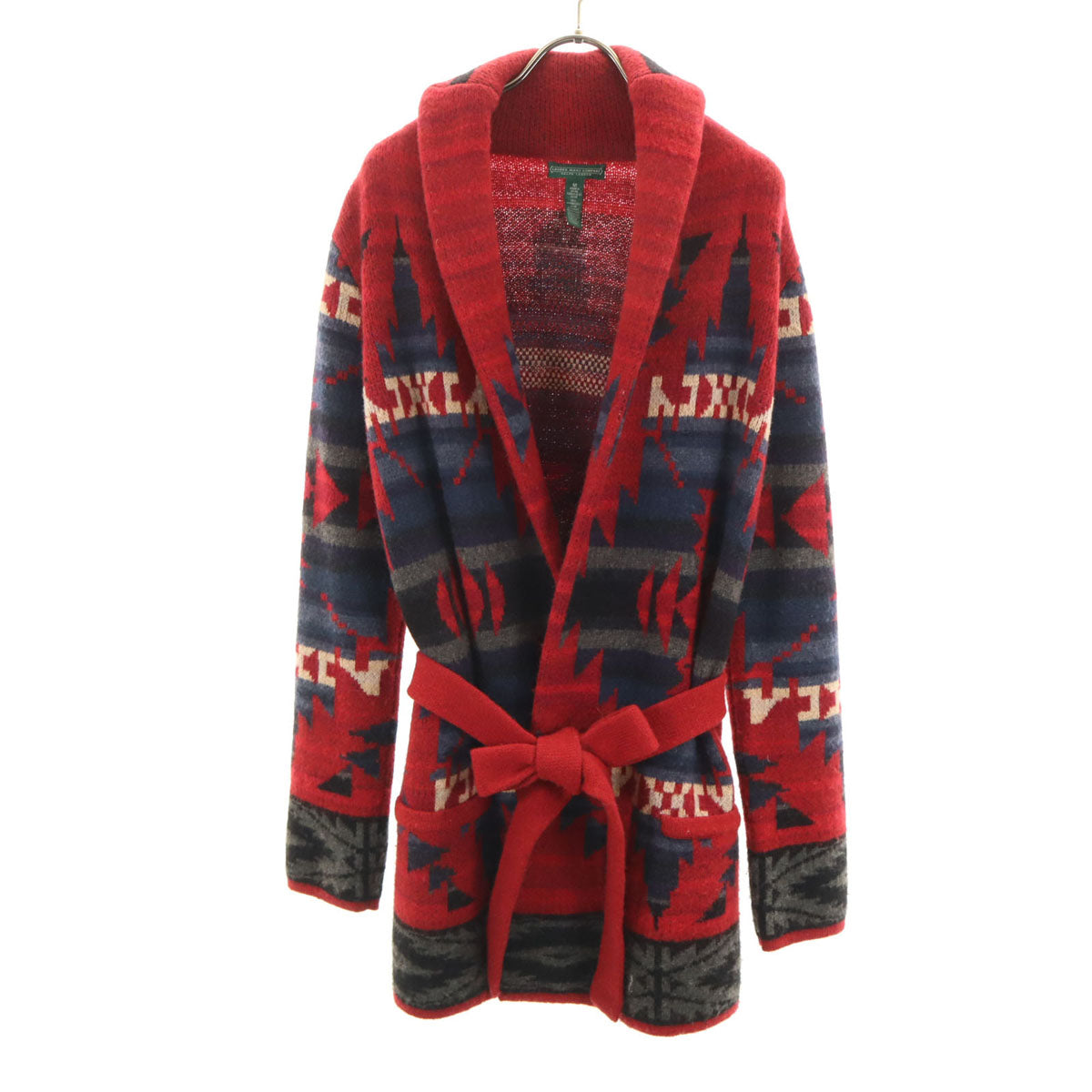 LAURENJEANSCO.RALPH LAUREN ローレンジーンズカンパニーラルフローレン ウールブレンド ガウン M レッド ニット メンズ