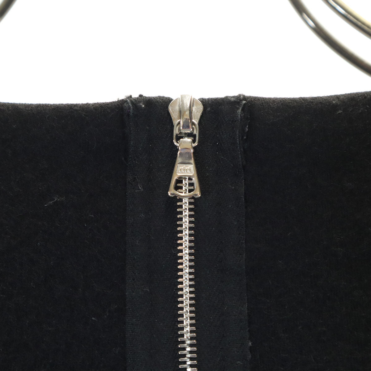 Drawer ドゥロワー 日本製 長袖 バックジップ ウール カットソー 38 ブラック トップス プルオーバー レディース