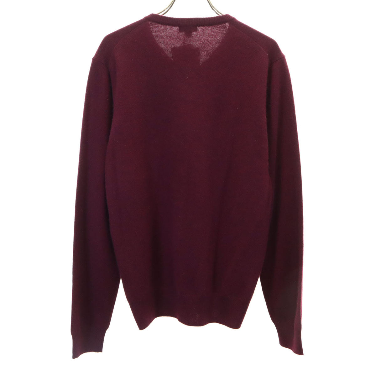 未使用 UNIQLO ユニクロ カシミヤ100％ 長袖 Vネック セーター M ボルドー ニット メンズ