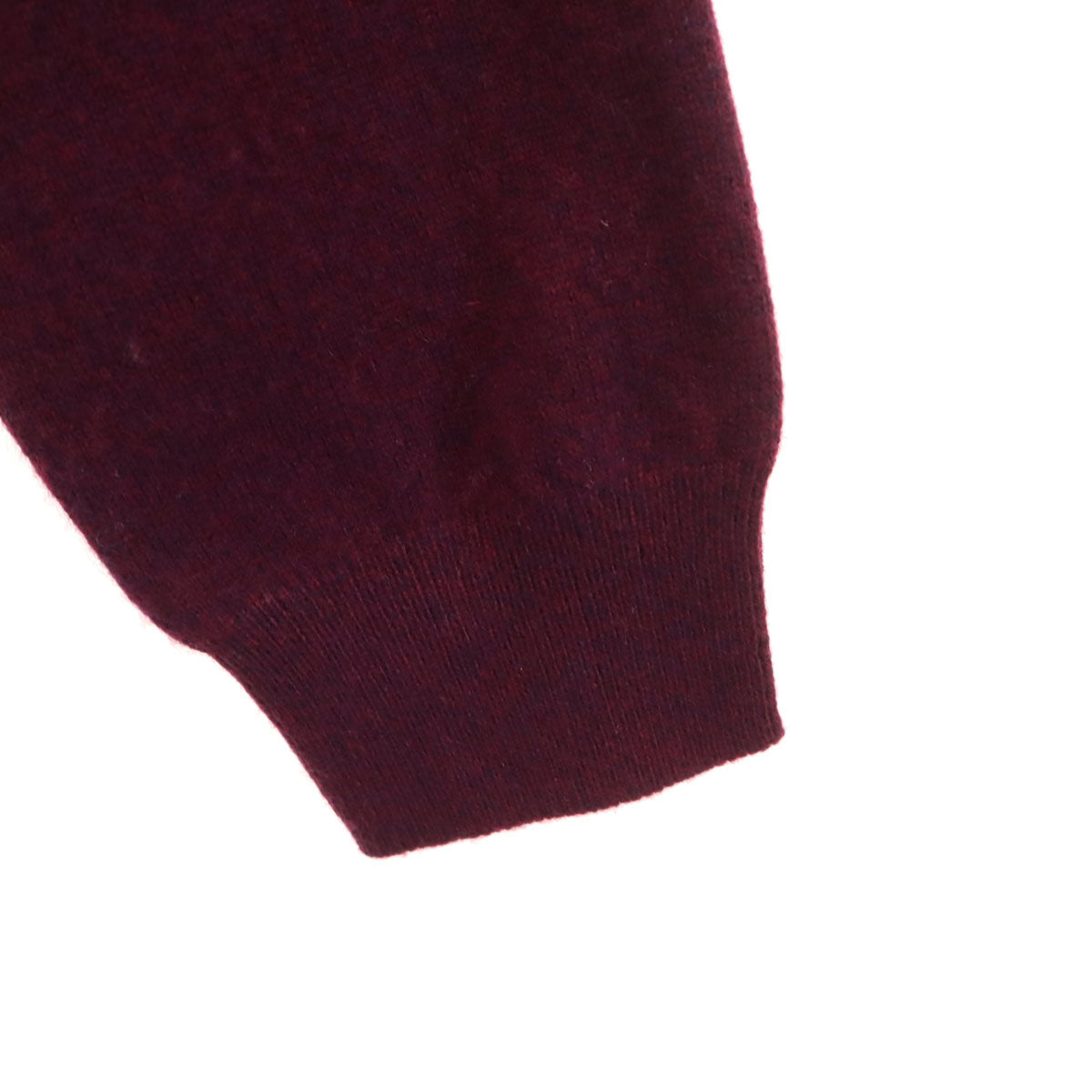 未使用 UNIQLO ユニクロ カシミヤ100％ 長袖 Vネック セーター M ボルドー ニット メンズ