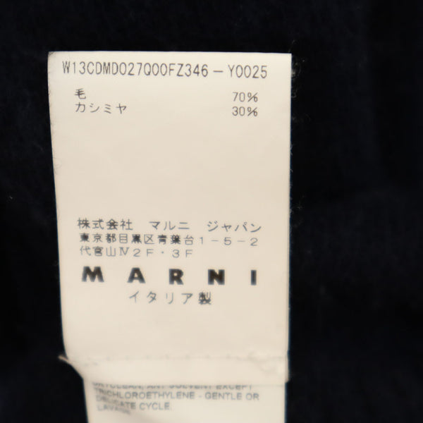 マルニ イタリア製 長袖 ニットカーディガン 38 ネイビー MARNI レディース