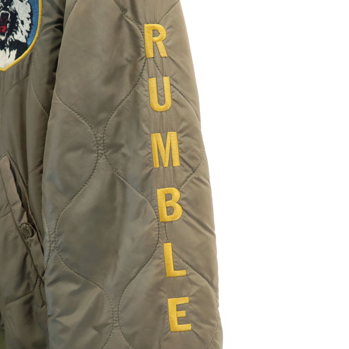 HYSTERIC GLAMOUR ヒステリックグラマー 日本製 ワッペン キルティング ブルゾン M カーキ系 メンズ