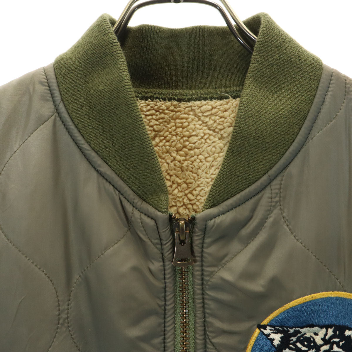 HYSTERIC GLAMOUR ヒステリックグラマー 日本製 ワッペン キルティング ブルゾン M カーキ系 メンズ