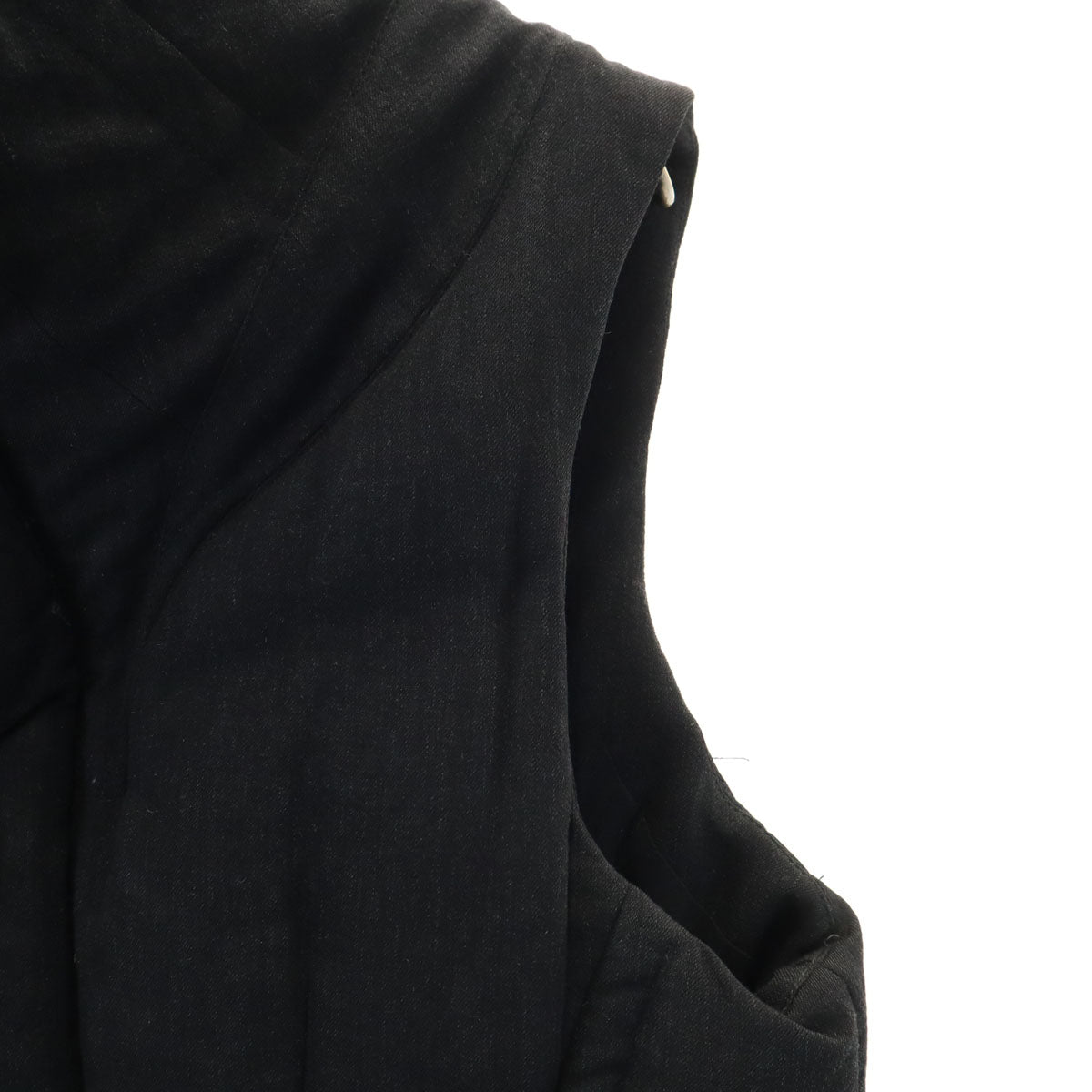 JULIUS ユリウス 11-12A/W 日本製 カウルネック ダウンベスト 1 ブラック 比翼 メンズ