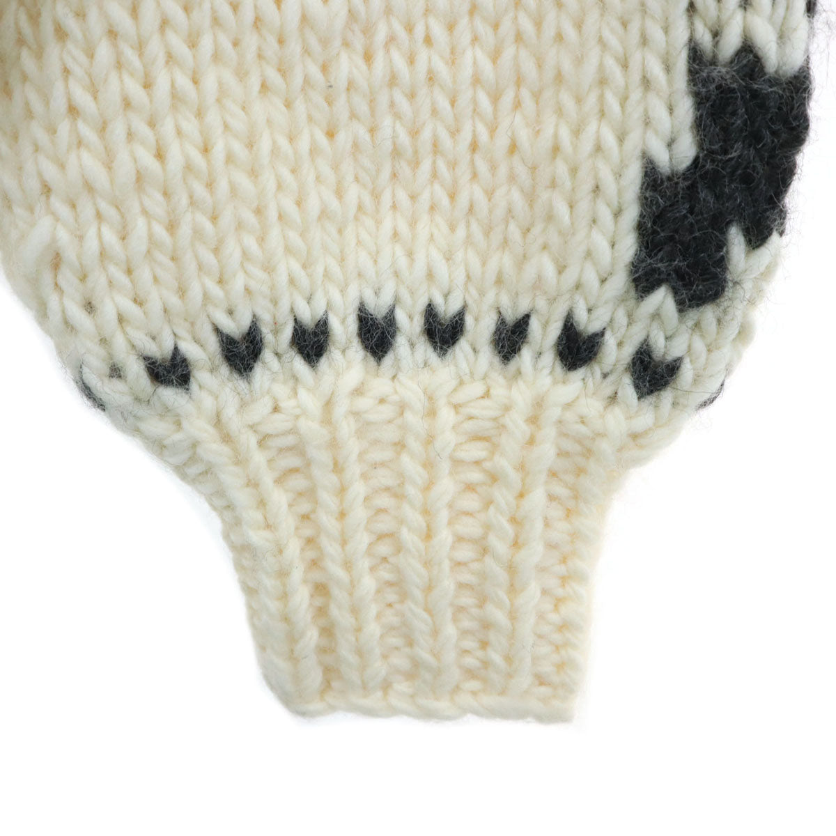 WIND AND SEA ウィンダンシー ウール100% カウチンジャケット M ホワイト セーター メンズ