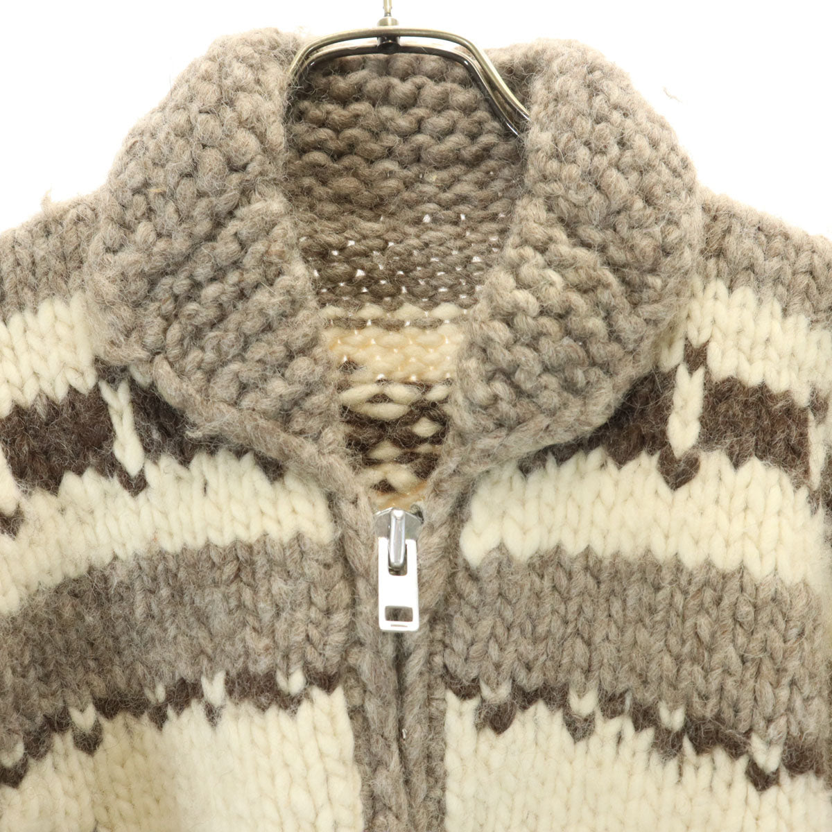 Ca Dumaus 80s 90s カナダ製 ウール100% オールド イーグル カウチンジャケット ベージュ系 セーター メンズ