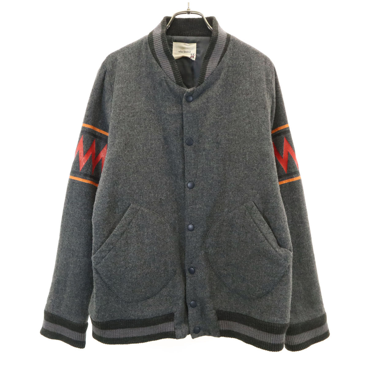 WHIZ LIMITED ウィズリミテッド 日本製 ウールブレンド スタジャン M グレー メンズ