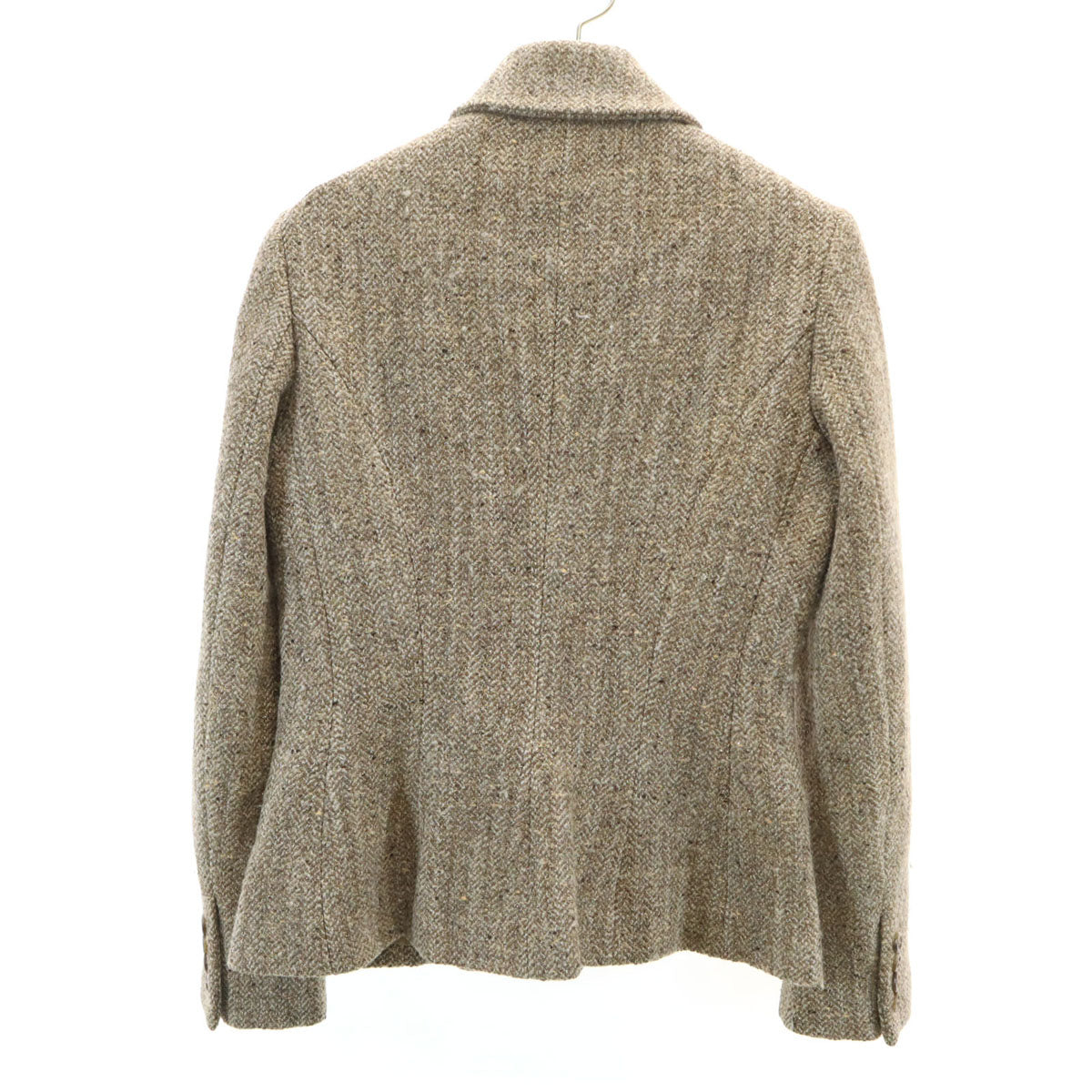 RALPH LAUREN ラルフローレン USA製 ウールブレンド ジャケット 4 ベージュ ラメ入り レディース