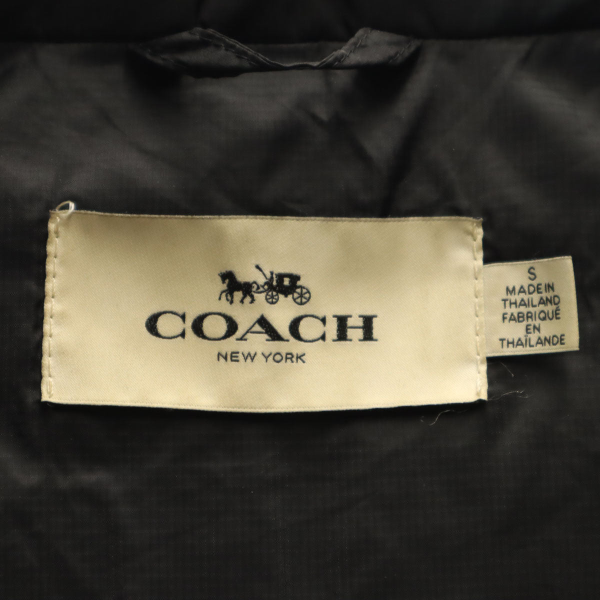 COACH コーチ ダウンジャケット S ブラック メンズ