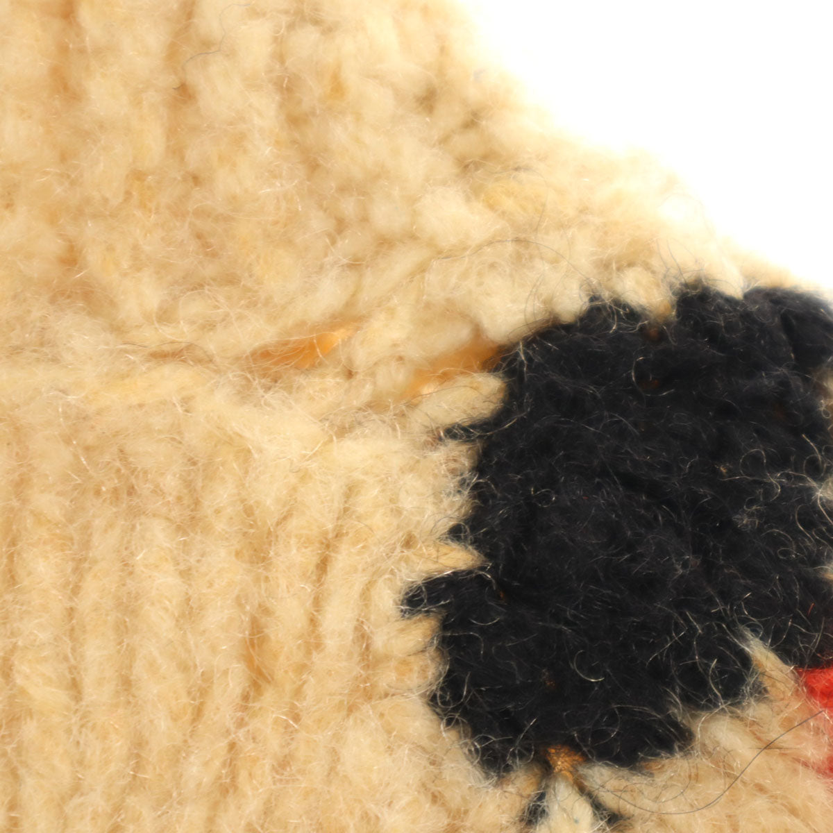 60s 70s ヴィンテージ ホース柄 カウチンジャケット ベージュ ニット レディース