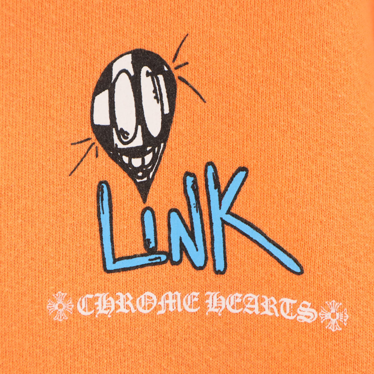 CHROME HEARTS クロムハーツ USA製 長袖 スウェットパーカー L オレンジ メンズ