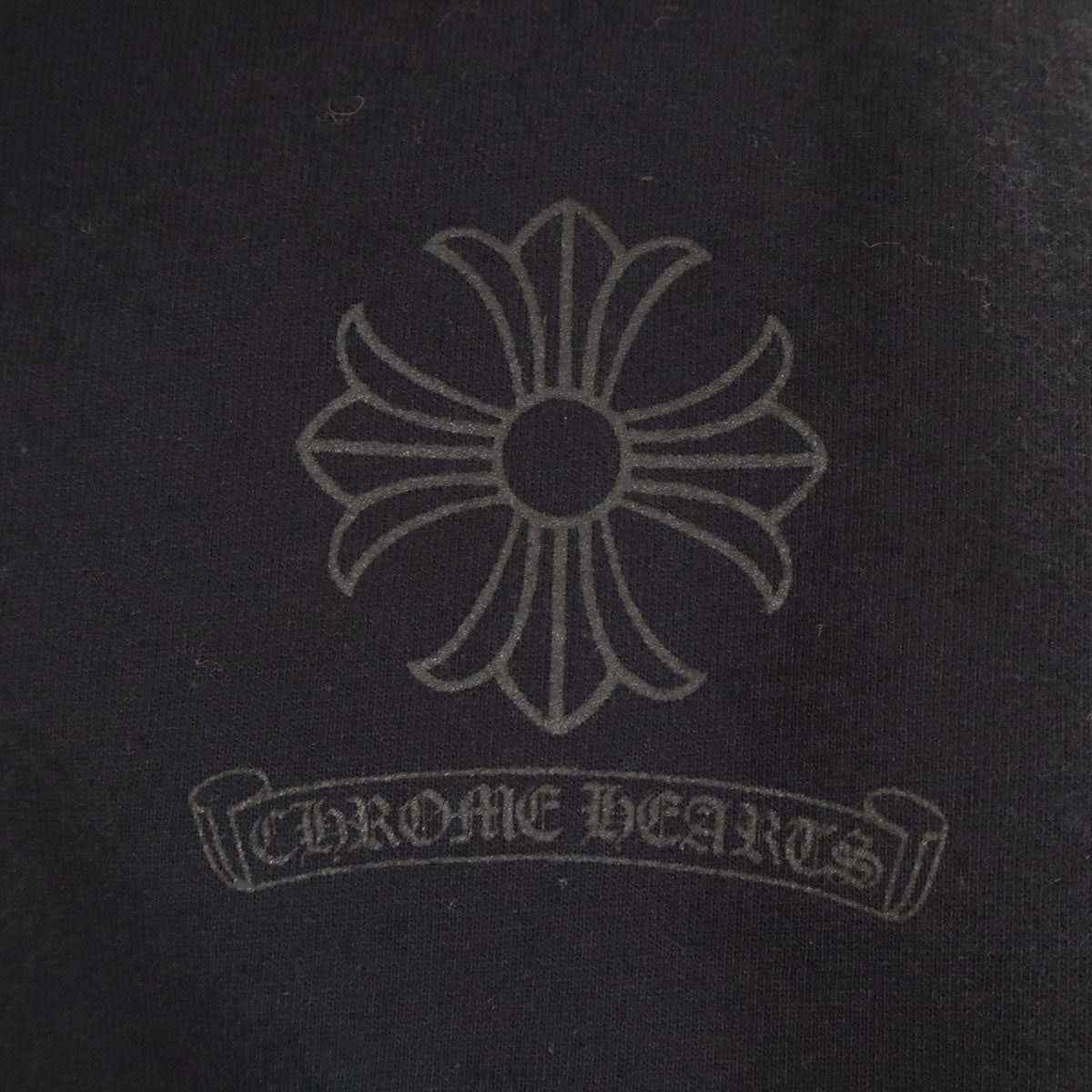 CHROME HEARTS クロムハーツ USA製 長袖 スウェット ジップパーカー M ブラック 裏起毛 メンズ
