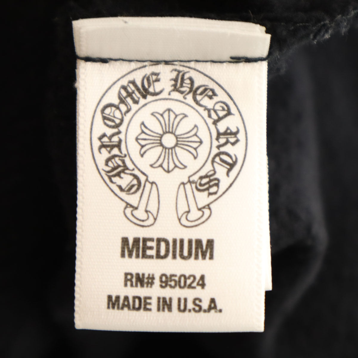 CHROME HEARTS クロムハーツ USA製 長袖 スウェット ジップパーカー M ブラック 裏起毛 メンズ