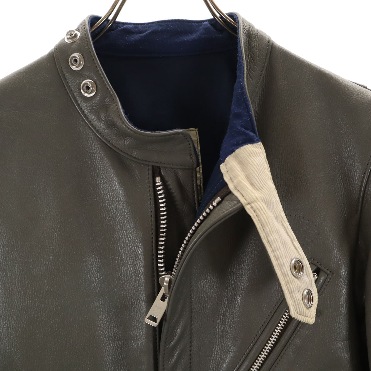 UNDERCOVER アンダーカバー 日本製 レザー ライダースジャケット 1 グレー メンズ