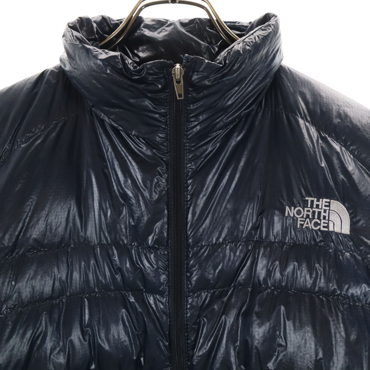 THE NORTH FACE ノースフェイス ライトヒート ダウンジャケット L ネイビー 収納袋付き アウトドア ND18174 メンズ