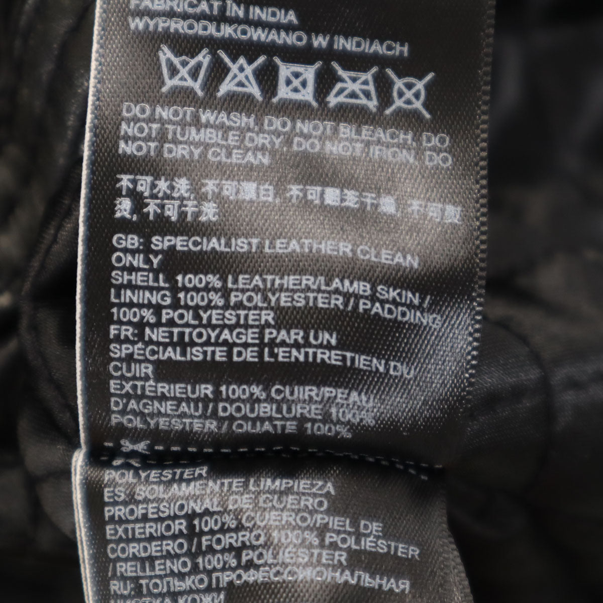 SUPERDRY スーパードライ シングルライダース レザージャケット L ブラック タグ付き 中綿 メンズ