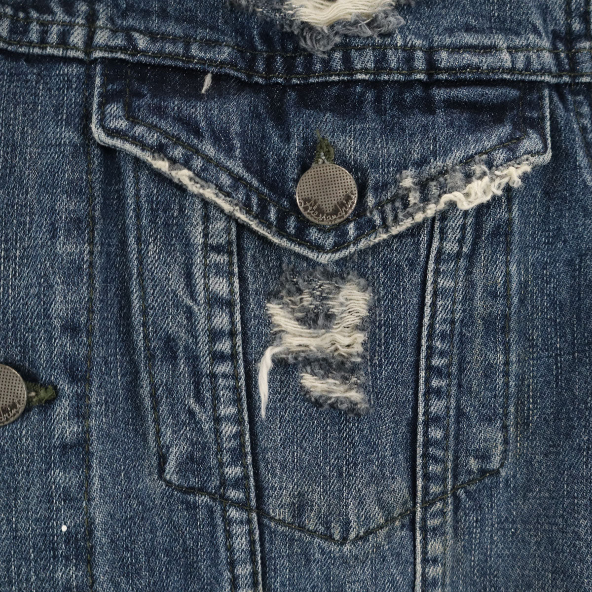 DANIELE ALESSANDRINI ダニエレ アレッサンドリー二 イタリア製 ヴィンテージ加工 デニムジャケット M ウォッシュブルー ジージャン メンズ