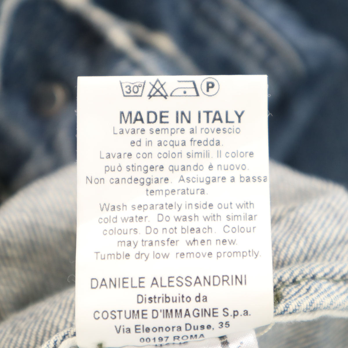 DANIELE ALESSANDRINI ダニエレ アレッサンドリー二 イタリア製 ヴィンテージ加工 デニムジャケット M ウォッシュブルー ジージャン メンズ