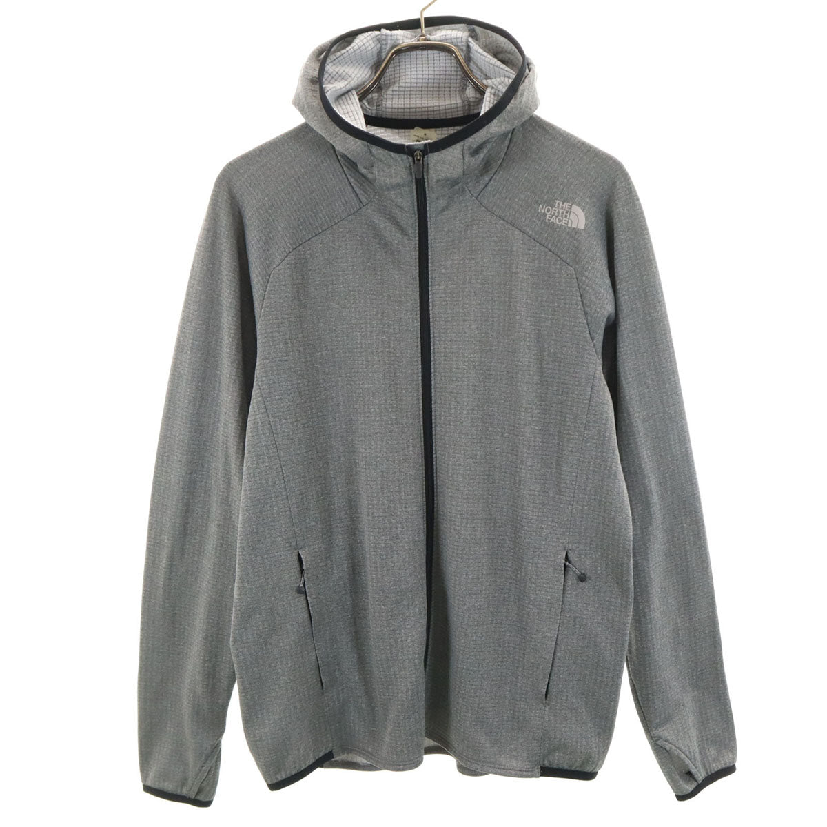 美品 THE NORTH FACE ザノースフェイス サーマルバーサグリッドフーディ ジャケット M グレー アウトドア NT61878 メンズ