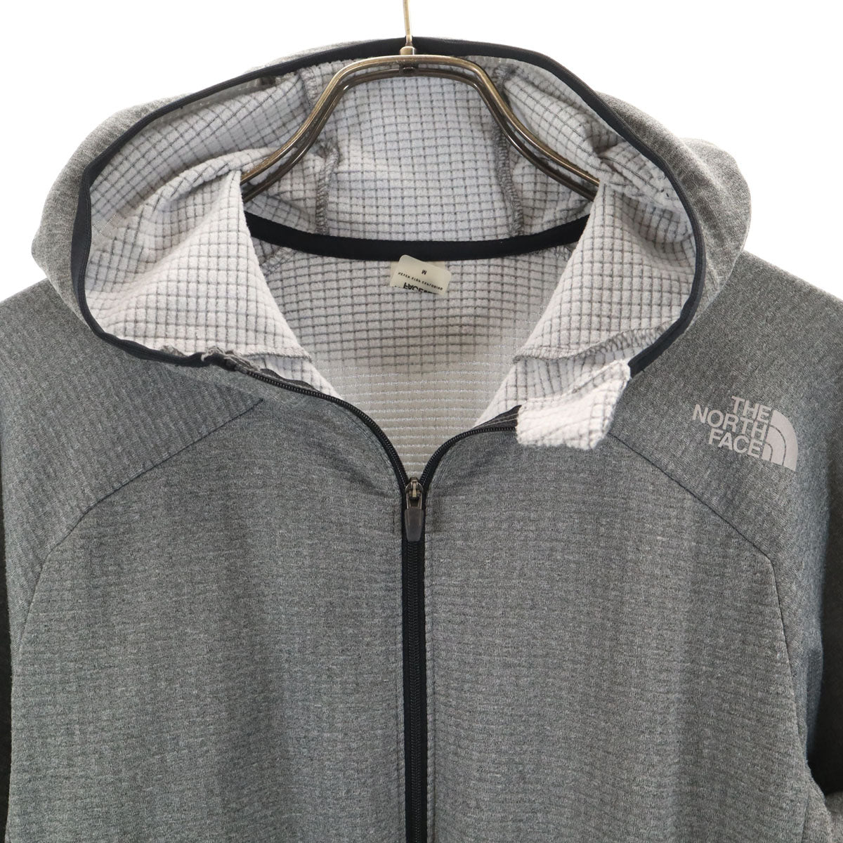 美品 THE NORTH FACE ザノースフェイス サーマルバーサグリッドフーディ ジャケット M グレー アウトドア NT61878 メンズ