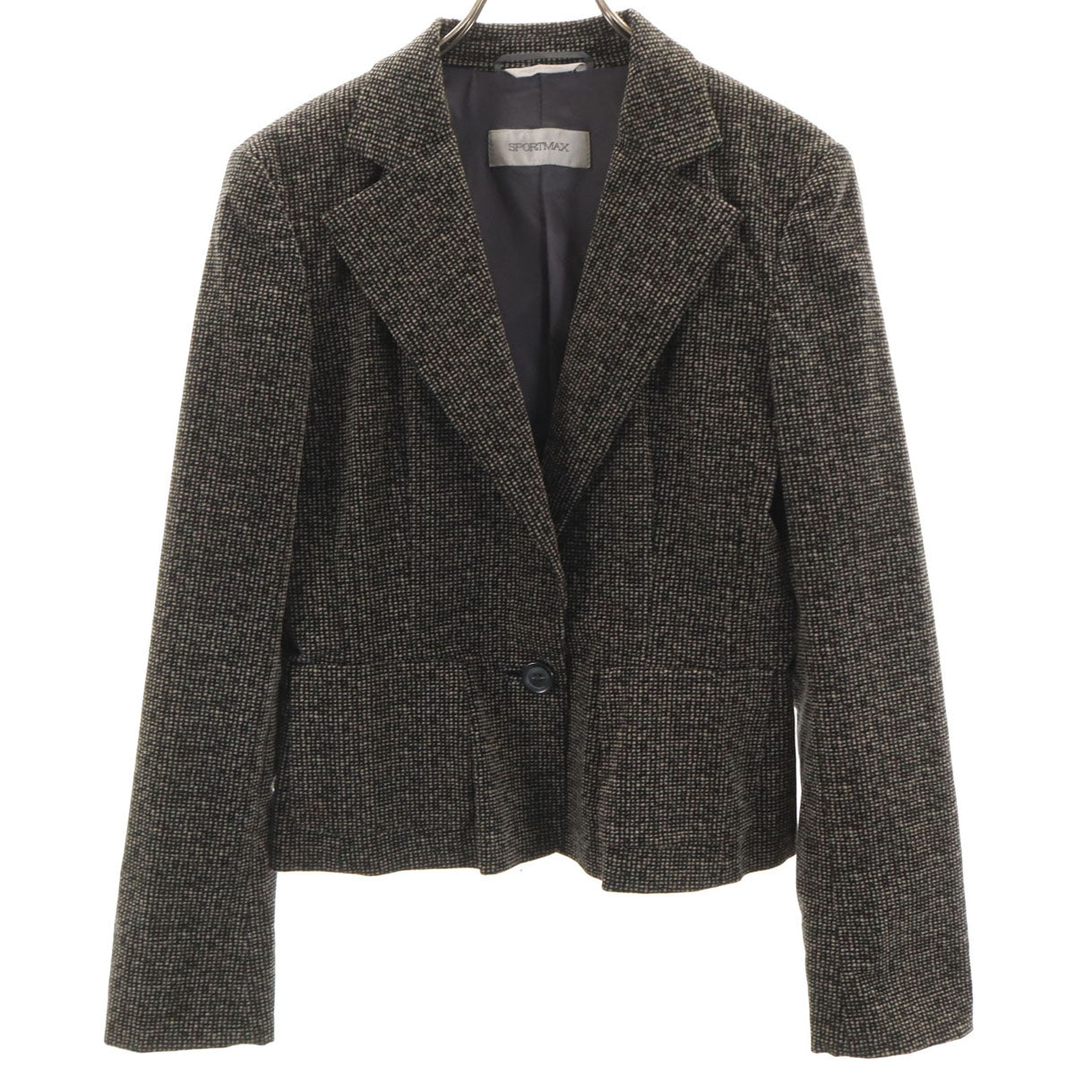 SPORTMAX スポーツマックス イタリア製 テーラードジャケット 42 カーキベージュ系 レディース