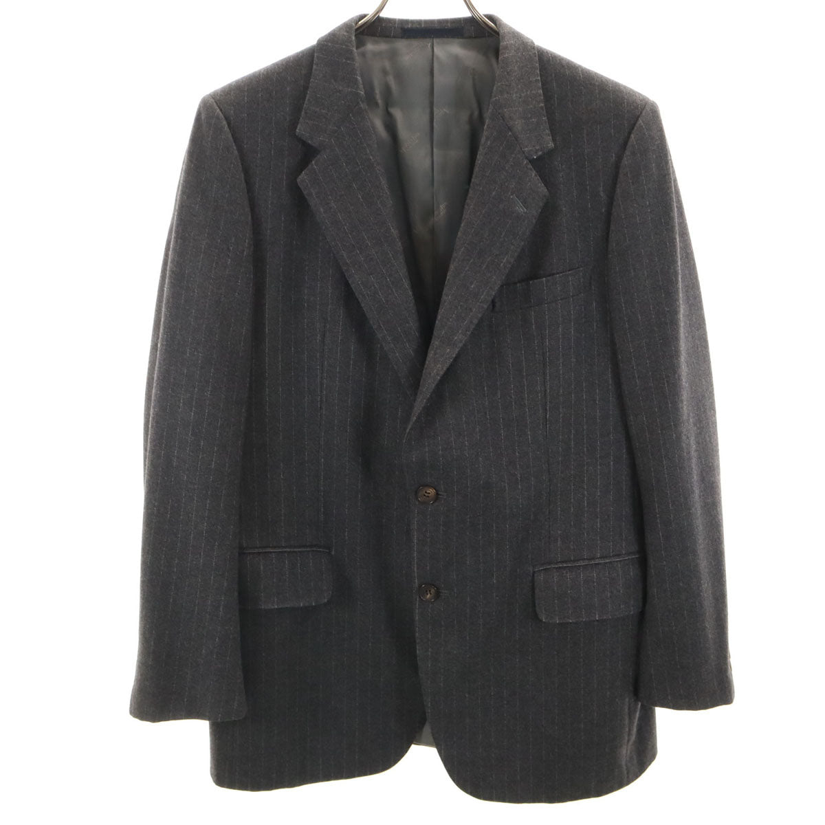 Aquascutum アクアスキュータム 90s 日本製 オールド テーラードジャケット 100AB7 グレー メンズ