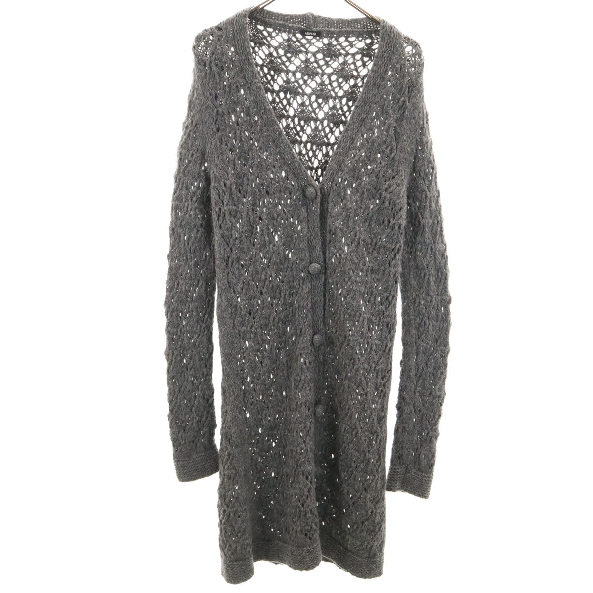ASPESI アスペジ イタリア製 長袖 ニットカーディガン グレー レディース