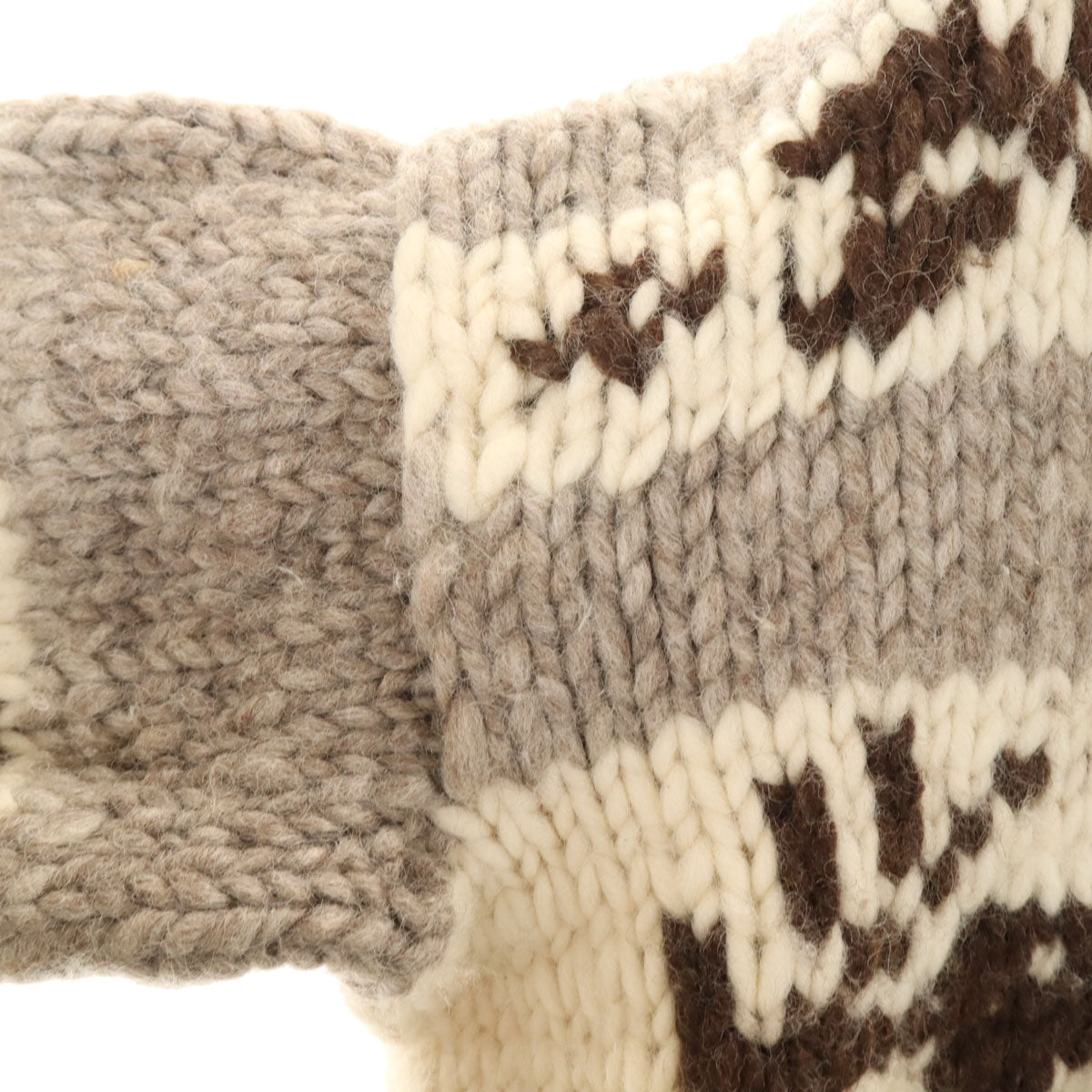 cowichan 80s 90s カナダ製 オールド カウチンジャケット M グレー系 トナカイ メンズ