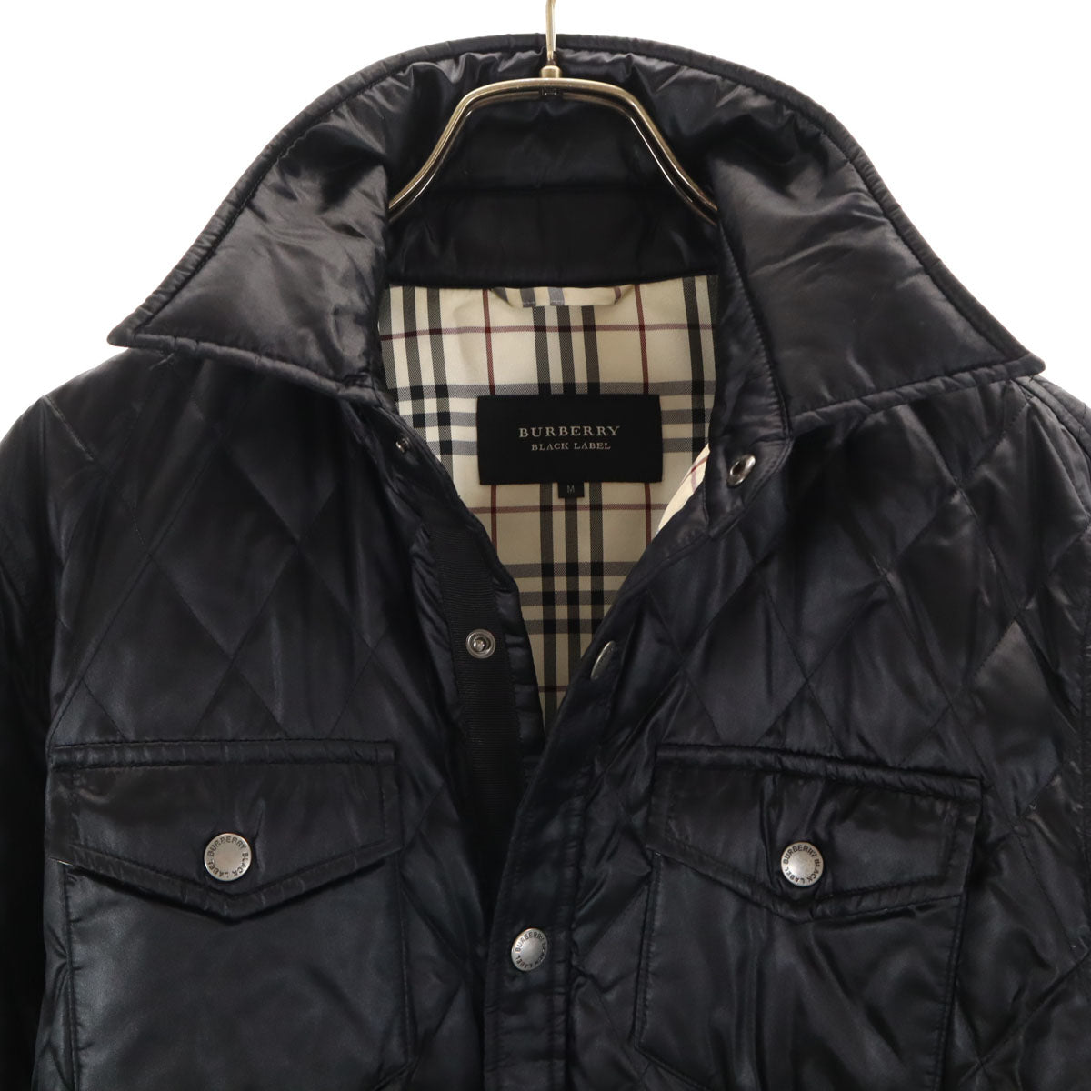 BURBERRY BLACK LABEL バーバリーブラックレーベル キルティングジャケット M ブラック 三陽商会 メンズ