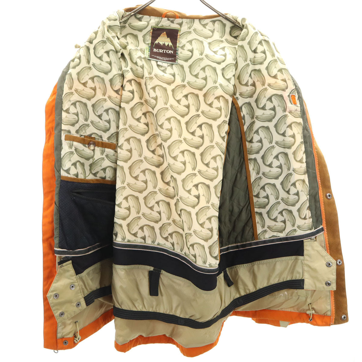 BURTON バートン スノーボード ウェア 上下 セットアップ L オレンジ系 スキーウェア メンズ
