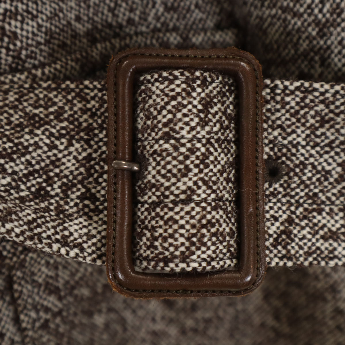 BURBERRY LONDON バーバリーロンドン ウールブレンド パンツスーツ 上下 セットアップ 38/40 ブラウン系 三陽商会 ベルト付き レディース