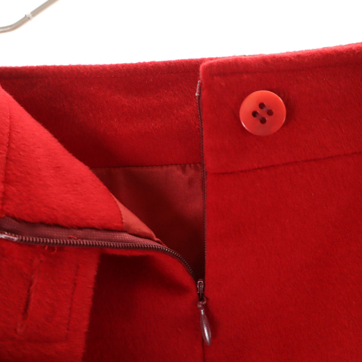 Herno ヘルノ 90s イタリア製 ウールブレンド オールド スカートスーツ 上下 セットアップ 46 レッド レディース