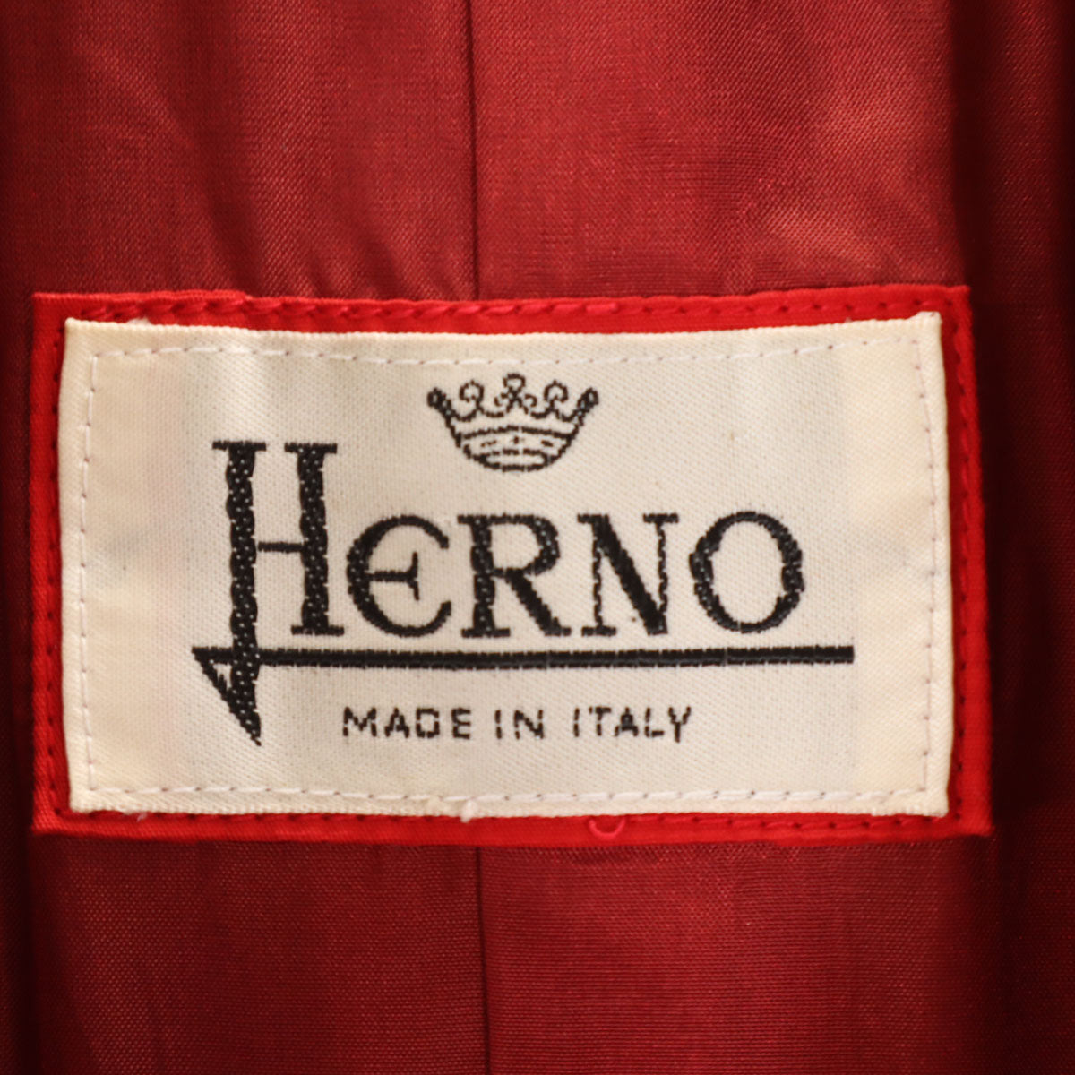 Herno ヘルノ 90s イタリア製 ウールブレンド オールド スカートスーツ 上下 セットアップ 46 レッド レディース