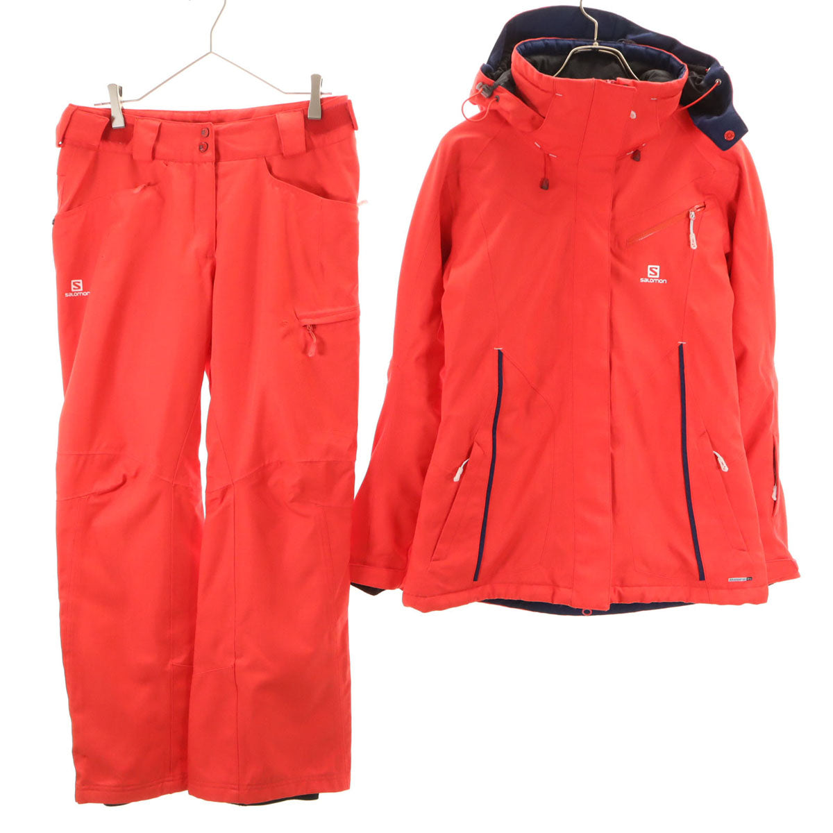 SALOMON サロモン スノーボード ウェア 上下 セットアップ M オレンジ系 スキーウェア レディース