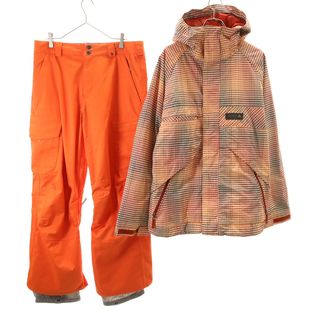 BURTON バートン スノーボード ウェア 上下 セットアップ M オレンジ系 スキーウェア メンズ