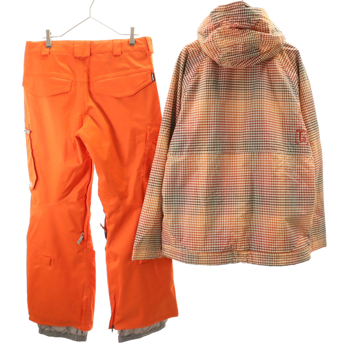 BURTON バートン スノーボード ウェア 上下 セットアップ M オレンジ系 スキーウェア メンズ