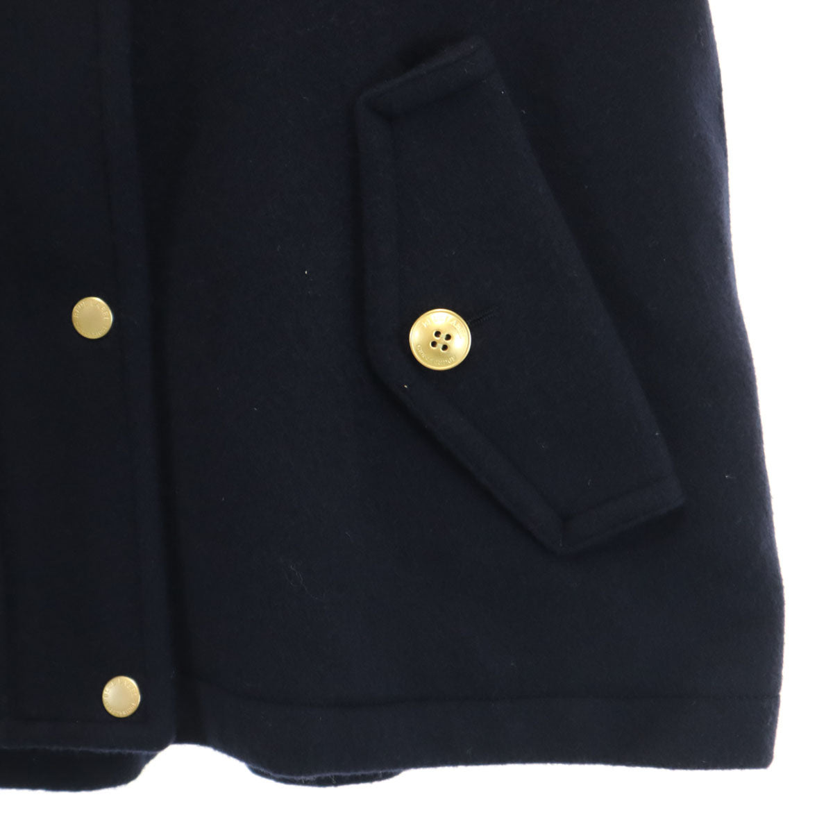 BLUE LABEL CRESTBRIDGE ブルーレーベルクレストブリッジ ウールブレンド フーディ ブルゾン 36 ネイビー レディース